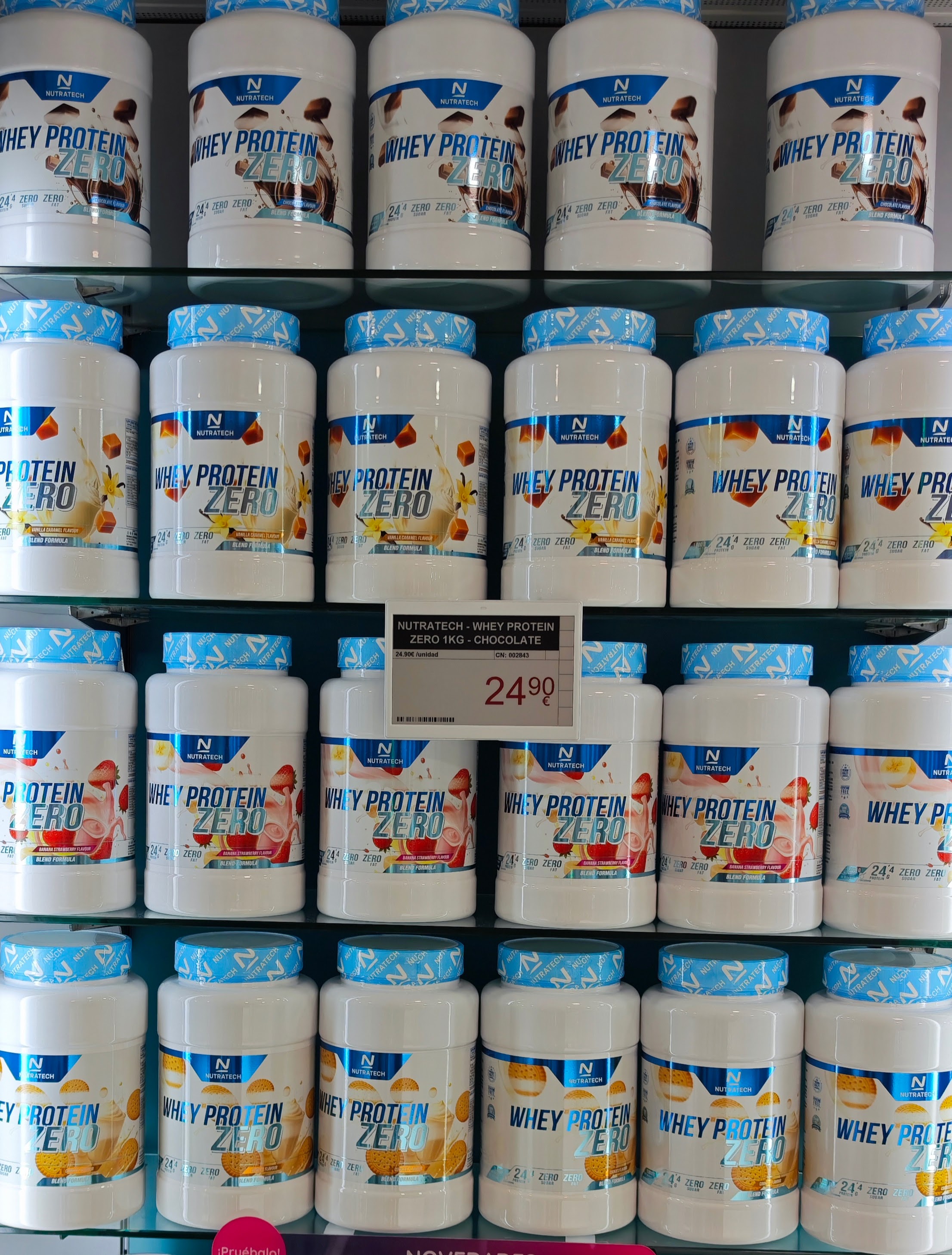 Whey Protein Zero Nutratech 1kg en Farmacia Alemán Murcia — varios sabores, 24,90€